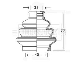 BORG & BECK gofruotoji membrana, kardaninis velenas BCB2309